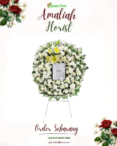 Krans Bunga Duka Cita di Suka Rami